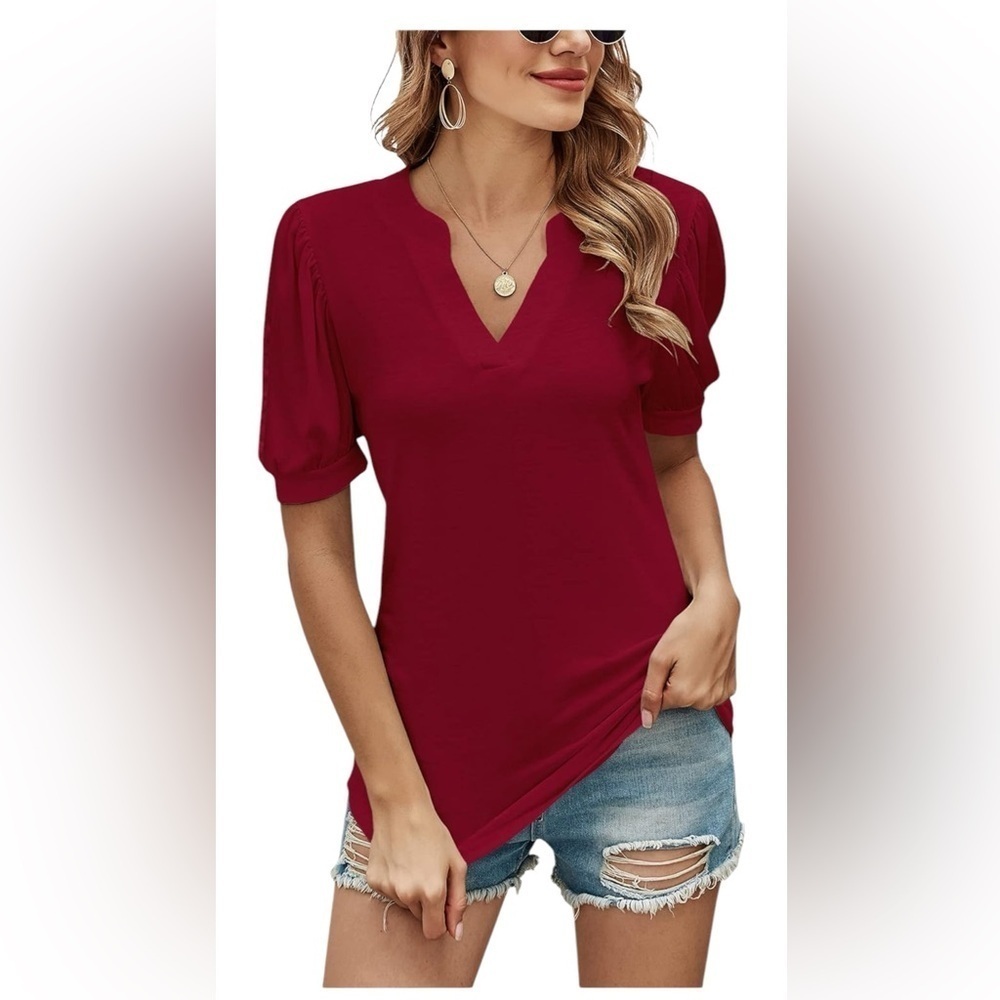 Romanstii casual V-Neck tunic top